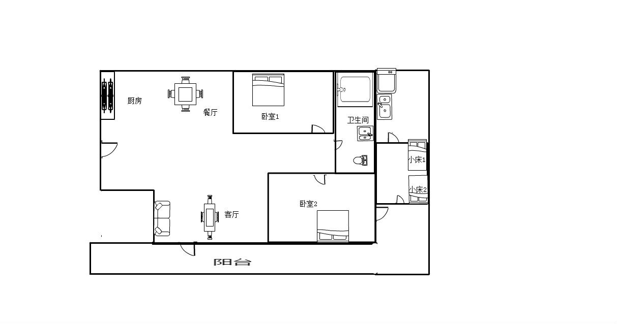 鲁能美丽五区二期  2室1厅1卫   330.00万客厅