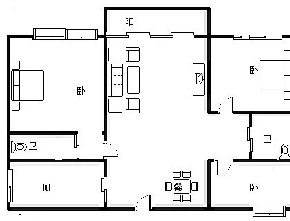 兰海花园三期  3室1厅3卫   8000.00元/月室内图