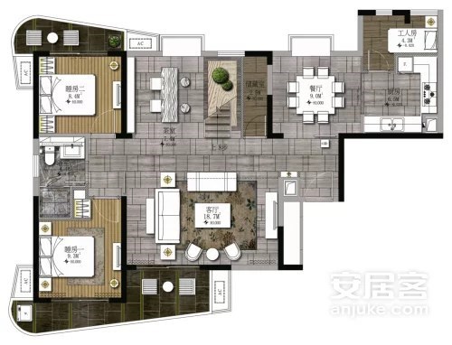 25度阳光  4室2厅2卫   1100.00万客厅