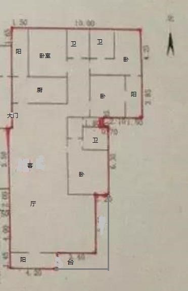 兰海花园二期  4室2厅3卫   1800.00万客厅