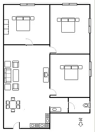 卓达东方巴哈马三期自由港湾 3室2厅1卫 3000.0元/月 卓达东方巴哈马三期自由港湾 3室2厅1卫 3000.0元/月室内图