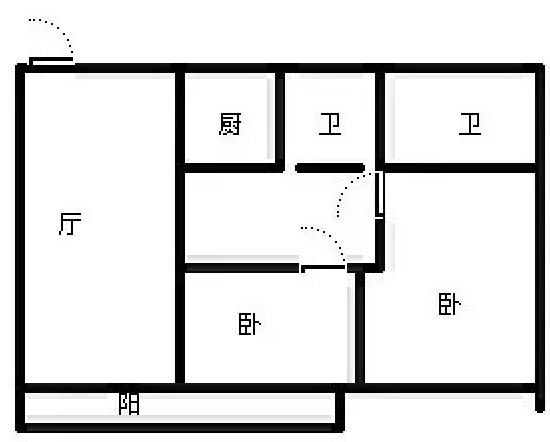 时代海岸  2室2厅2卫   310.00万客厅