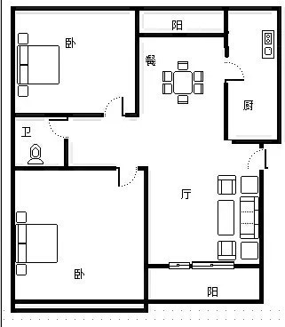 瑞海花园  2室2厅1卫   230.00万客厅