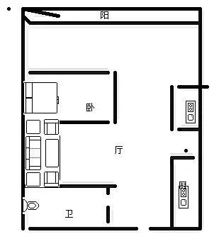 国光豪生  1室1厅1卫   95.00万客厅