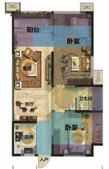 水三千  3室2厅1卫   260.00万客厅