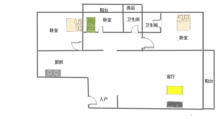 祥瑞豪庭  3室2厅2卫   350.00万客厅