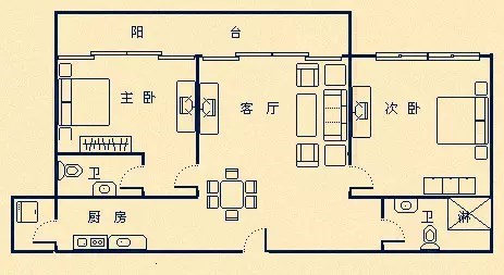 昌达山水天域  1室1厅1卫   5400.00元/月室内图