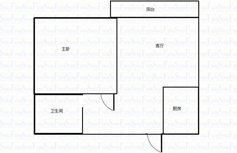 海韵假日休闲公寓  1室1厅1卫   150.00万客厅