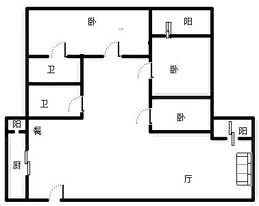 怡和豪庭  3室2厅2卫   280.00万客厅