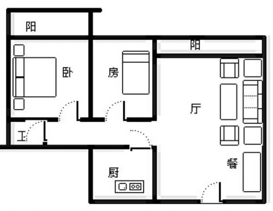 卓达东方巴哈马  2室2厅1卫   300.00万客厅