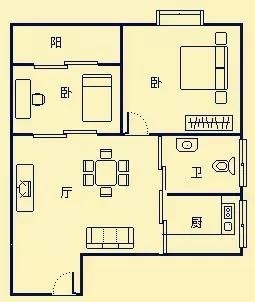 人文水岸  2室1厅1卫   180.00万客厅