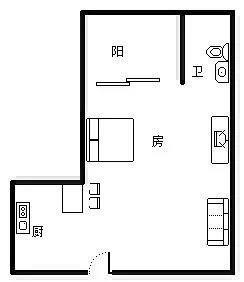 凤凰水城南岸  1室1厅1卫   120.00万客厅