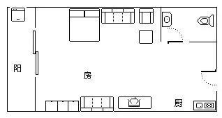 美丽新海岸  1室1厅1卫   148.00万客厅