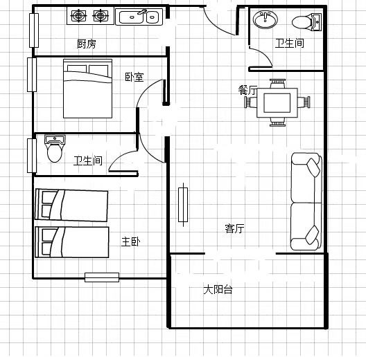 尚海华庭  2室2厅2卫   480.00万客厅