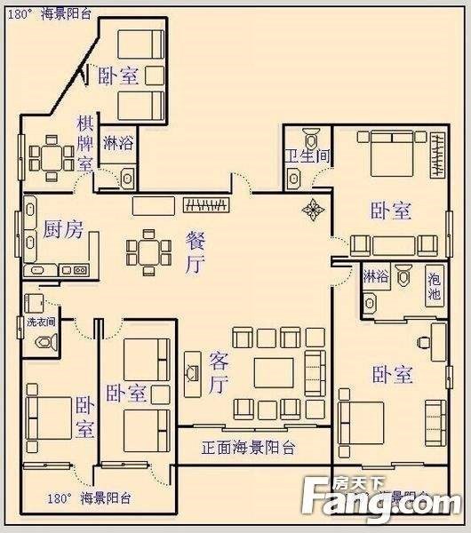 兰海花园二期  4室3厅3卫   20000.00元/月室内图