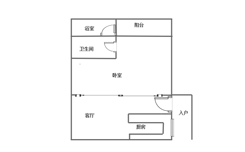 凤凰水城南岸  1室1厅1卫   110.00万客厅