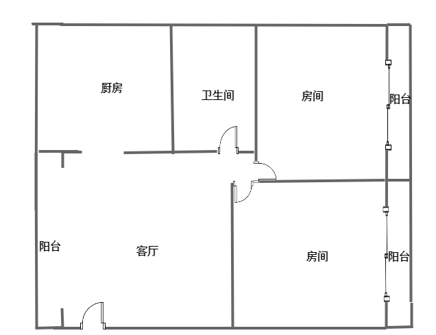 凤凰水城南岸  2室1厅1卫   3400.00元/月室内图