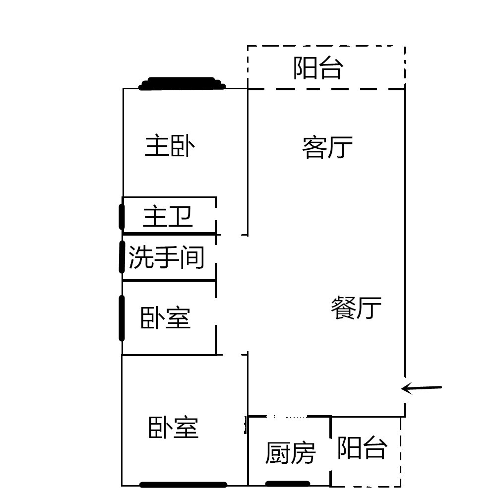 阳光海岸  3室2厅2卫   360.00万客厅