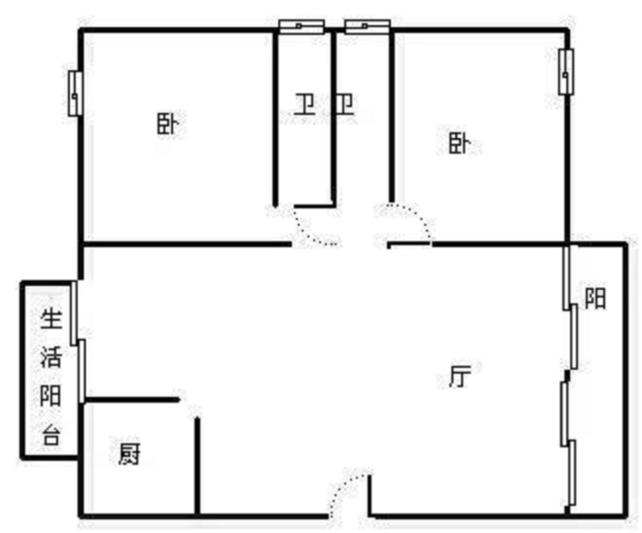 君和君泰  2室2厅1卫   2500.00元/月室内图