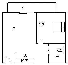 凤凰水城  1室1厅1卫   170.00万客厅