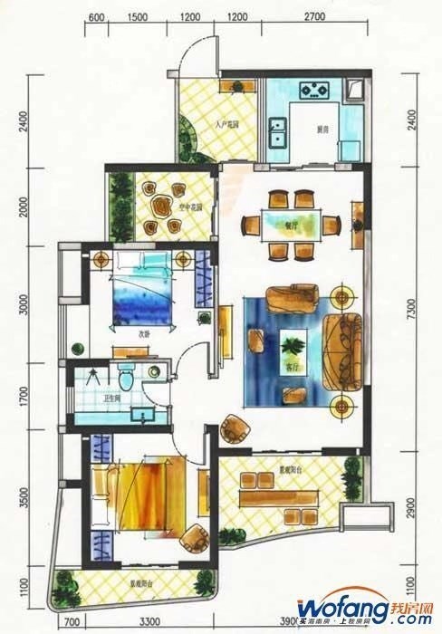 25度阳光  3室2厅1卫   360.00万客厅