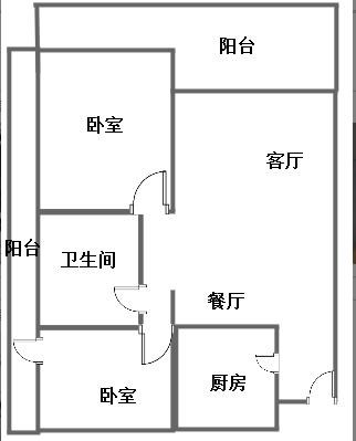 嘉鹏香醍25度  2室1厅1卫   185.00万客厅