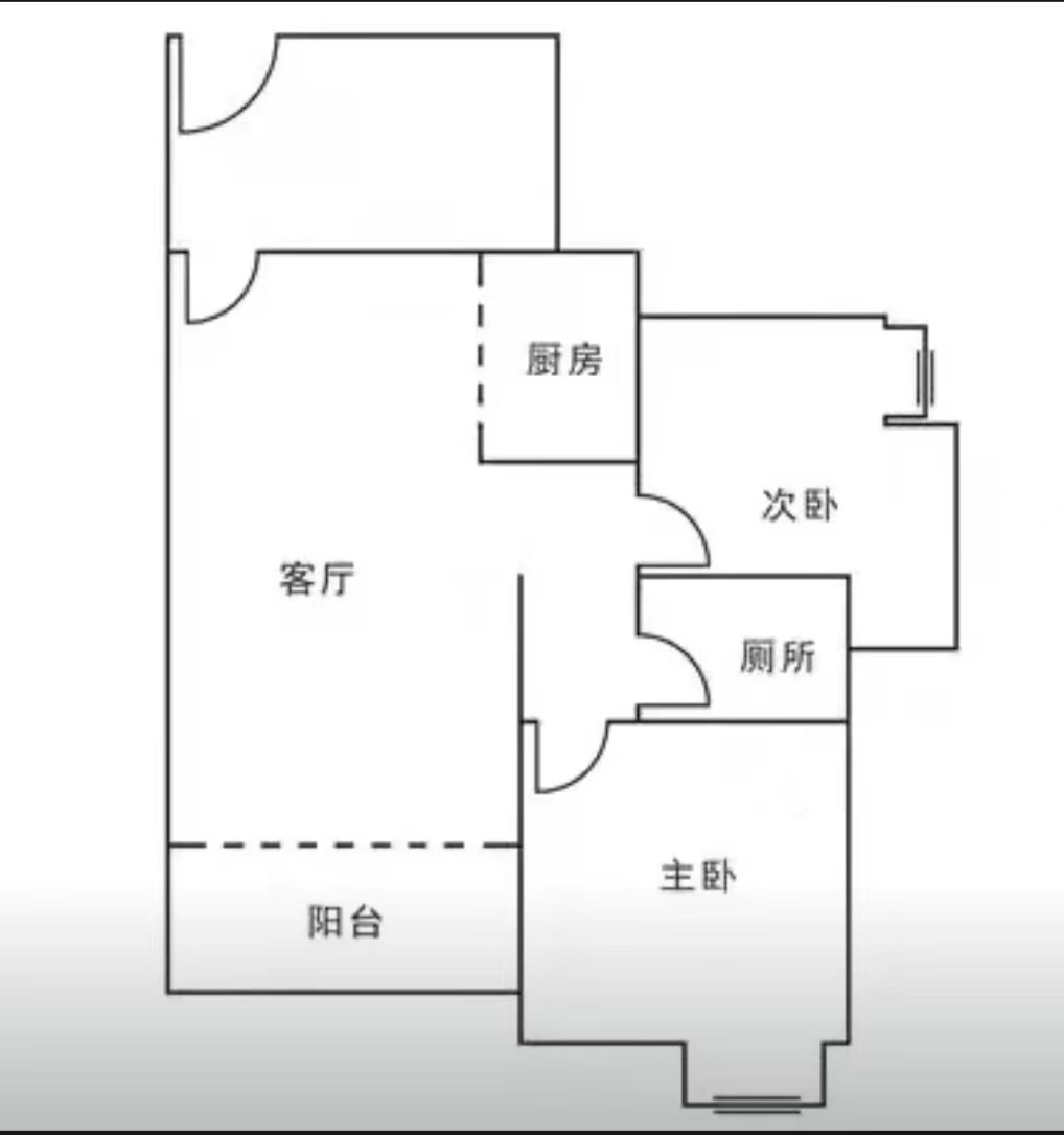 鸿洲佳园  2室1厅1卫   158.00万客厅