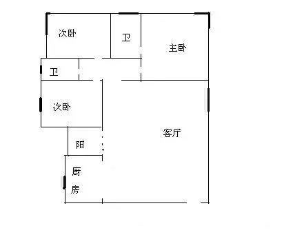 怡和豪庭  3室2厅2卫   3500.00元/月室内图