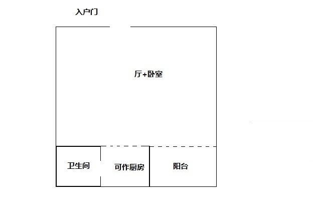 海悦湾度假酒店  1室1厅1卫   80.00万客厅