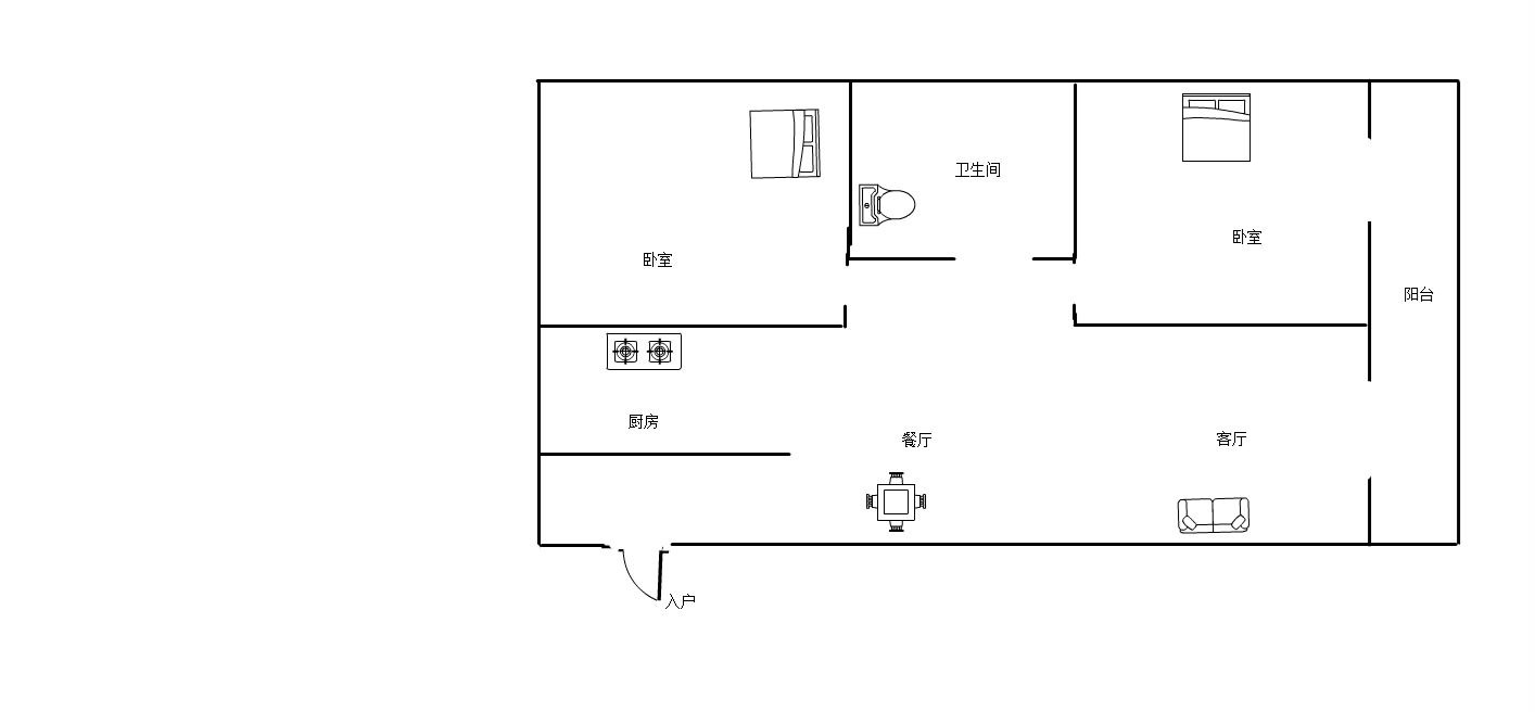 泽华上东海岸  2室1厅1卫   252.00万客厅