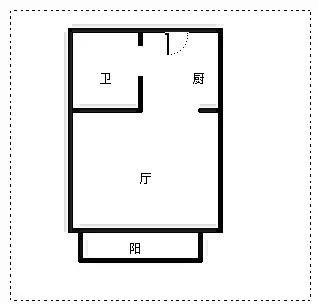 美丽新海岸  1室1厅1卫   130.00万客厅