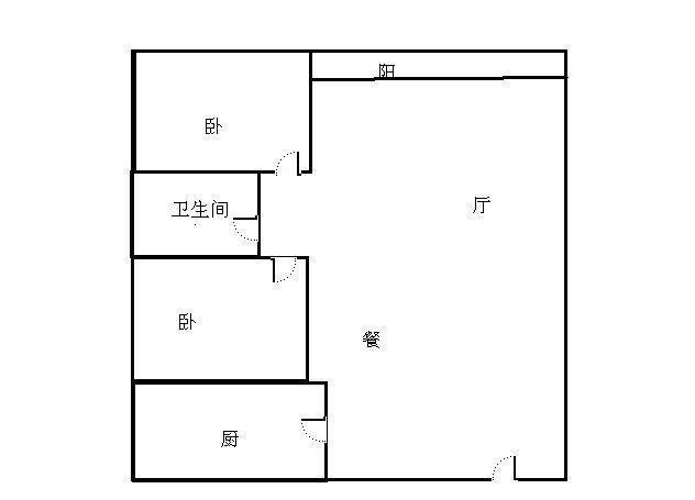 中铁子悦薹  2室1厅1卫   4000.00元/月室内图