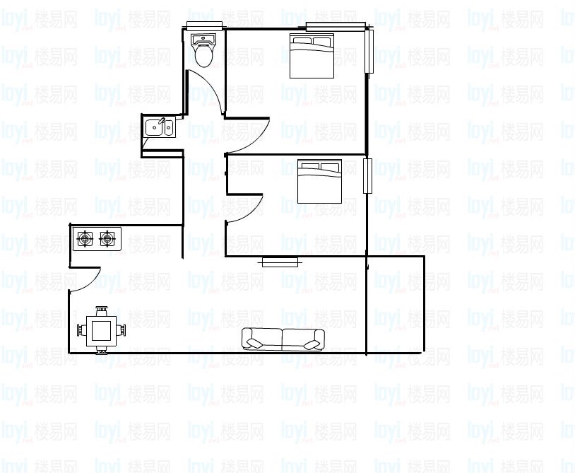 海韵假日休闲公寓  2室1厅1卫   170.00万客厅