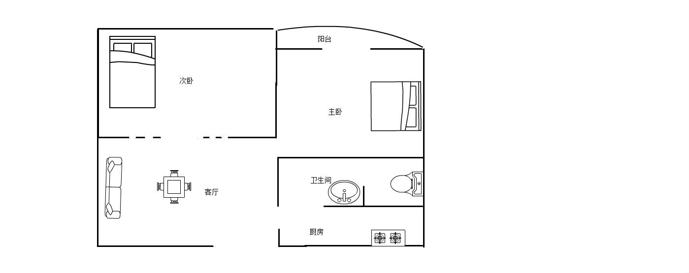 瑞都水郡  2室2厅1卫   165.00万客厅