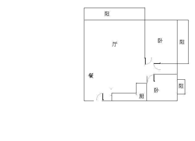 华庭天下  1室2厅1卫   200.00万客厅