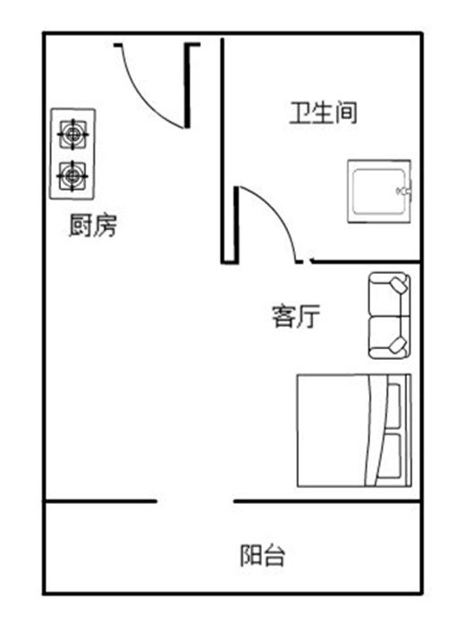 华庭天下  1室1厅1卫   99.00万客厅