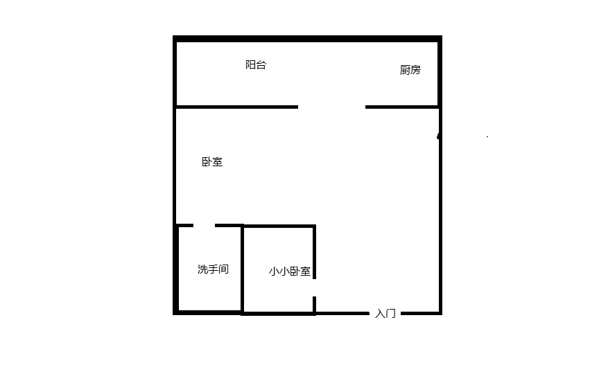 和兴家园  1室1厅1卫   1800.00元/月室内图