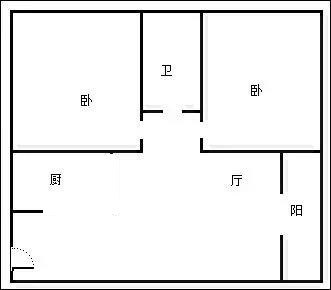 天著花园小区  2室1厅1卫   300.00万客厅