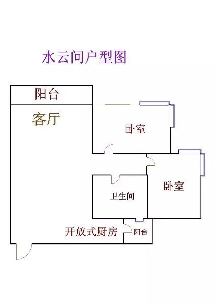 弘天水云间小区  2室1厅1卫   210.00万客厅