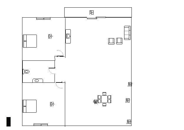 兰海花园三期  2室2厅1卫   6000.00元/月室内图