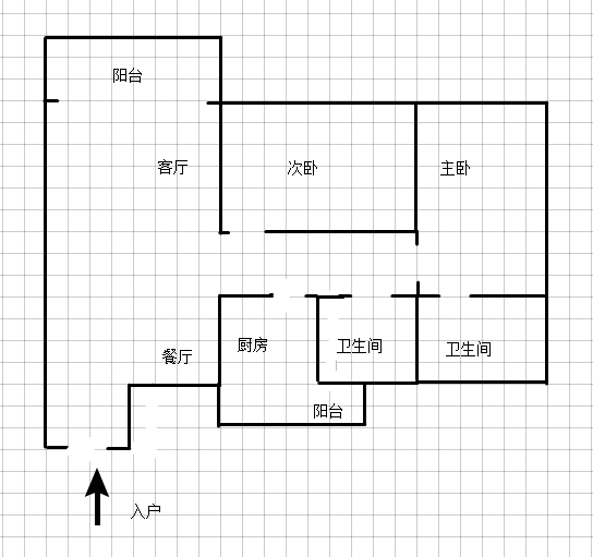 聚鑫园  2室2厅1卫    3000.0元/月室内图