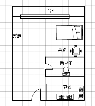 华庭时光里  1室1厅1卫   130.00万客厅