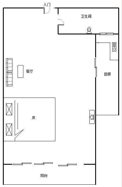 兰海花园三期  1室1厅1卫   350.00万客厅