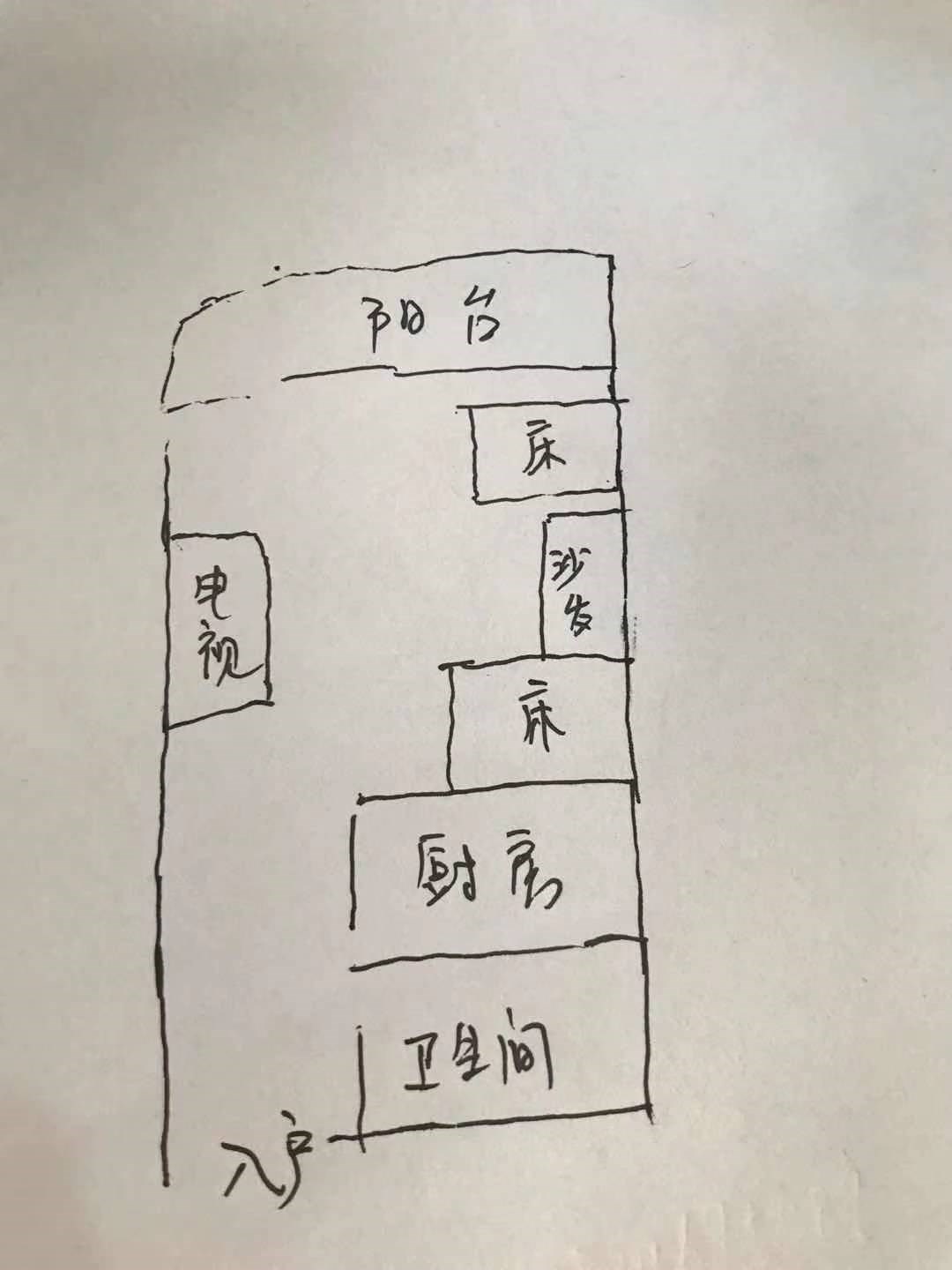 凤航大厦  1室1厅1卫   125.00万客厅