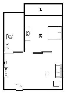 凤凰水城南岸  1室1厅1卫   2300.00元/月室内图