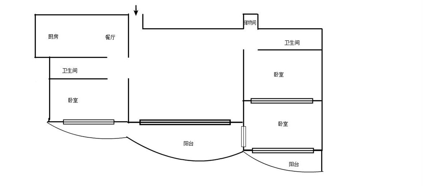 蓝天海岸  3室2厅2卫   380.00万客厅