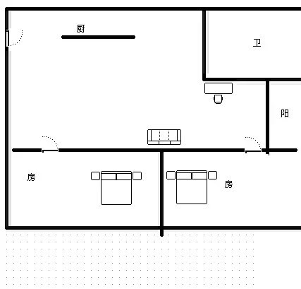 海圣大厦  2室2厅1卫   148.00万客厅