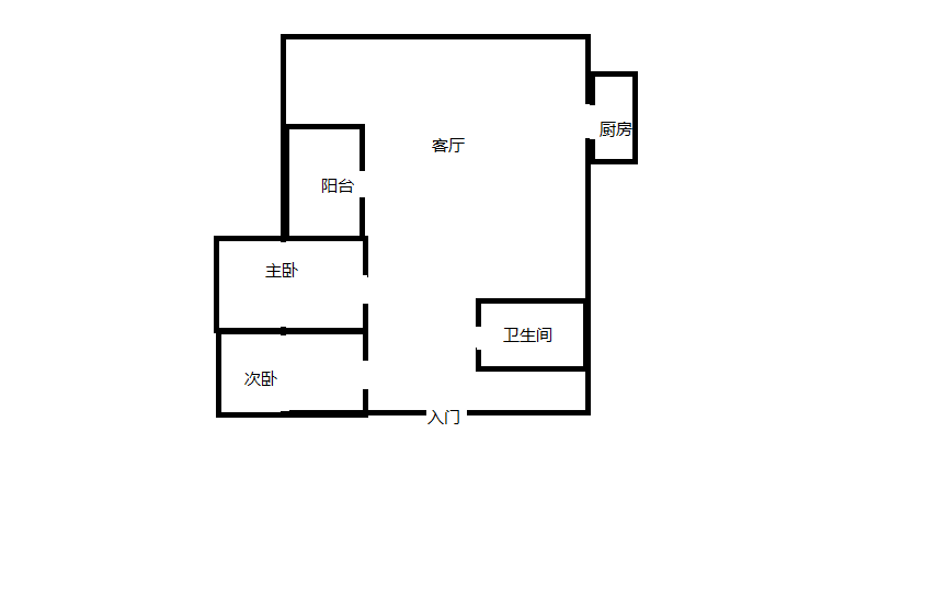 文康公寓  1室1厅1卫   120.00万客厅