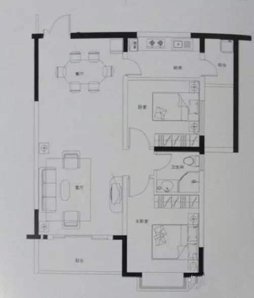 天泽湖畔  1室1厅1卫   198.00万客厅