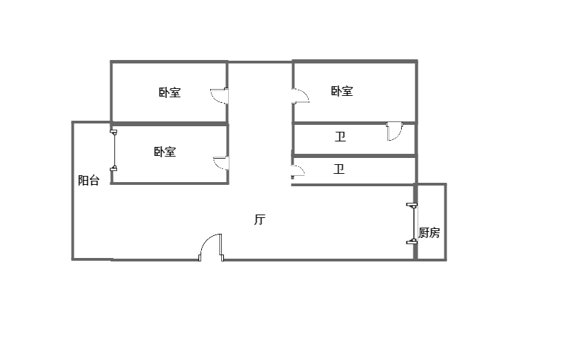 丹州小区  3室2厅2卫   300.00万客厅